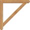 Ekena Millwork Traditional Craftsman Rough Sawn Bracket w/ Offset Brace, Western Red Cedar, 6"W x 42"D x 42"H BKT0604X42X42TRA04RWR - alternate 4